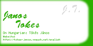 janos tokes business card