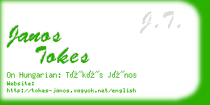 janos tokes business card
